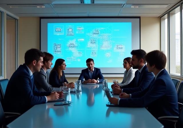 Financial professionals in a workshop setting